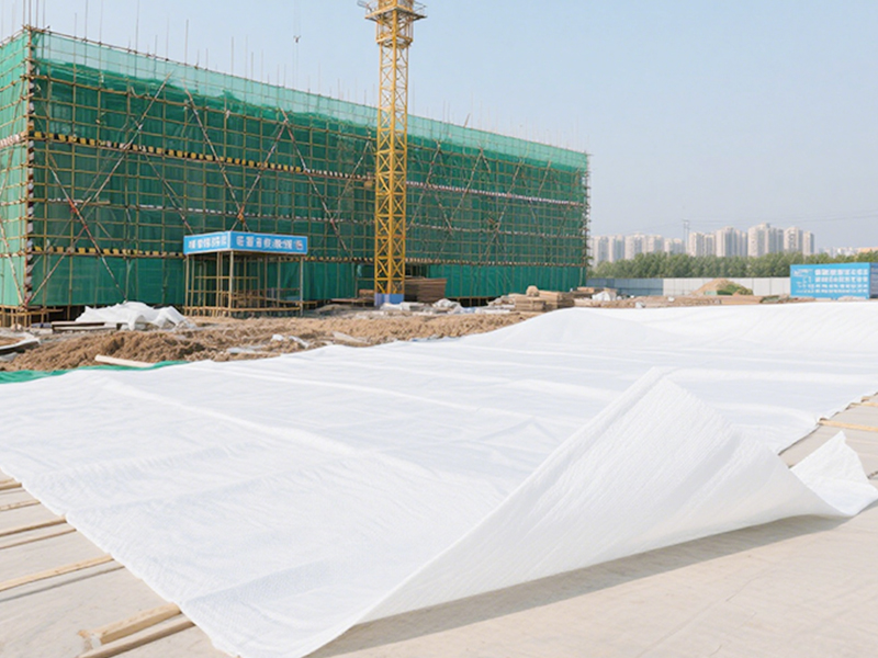 Coarse denier nonwoven fabric for construction work